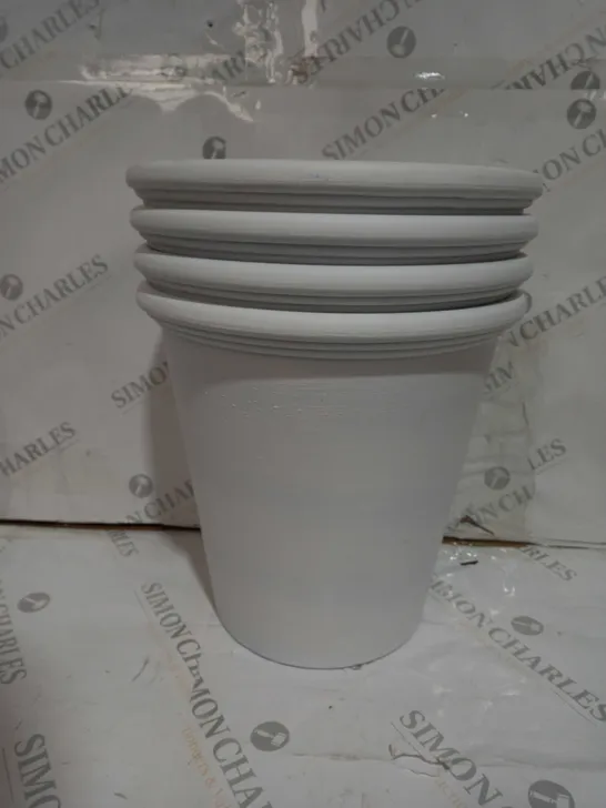 FLOURISH POLYPROPYLENE SHELL POT X4