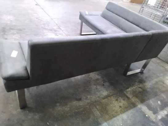 CORNER BENCH (2 PARTS) - GREY FABRIC 