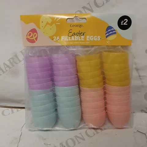 BRAND NEW BOX OF 12 PACKS OF EASTER FILLABLE EGGS (12 PACKS OF 24 EGGS)