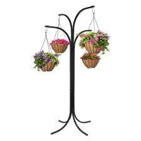 BOXED CHARLOTTE HANGING BASKET TREE CASCADE WITH 4 BASKETS 