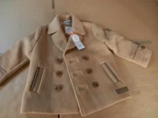 RIVER ISLAND MINI BEIGE COAT - 9/12 MONTHS