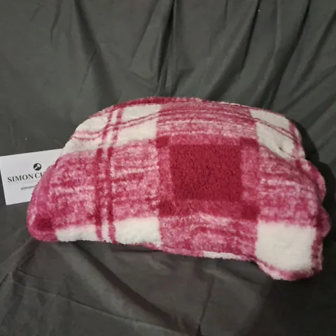 COZEE HOME SHERPA CARDIGAN IN PINK CHECK SIZE 2XL/3XL