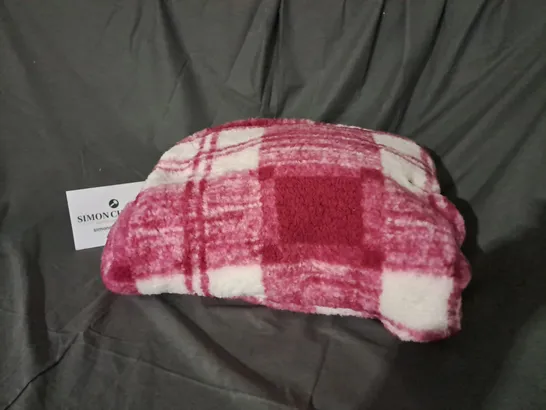 COZEE HOME SHERPA CARDIGAN IN PINK CHECK SIZE 2XL/3XL