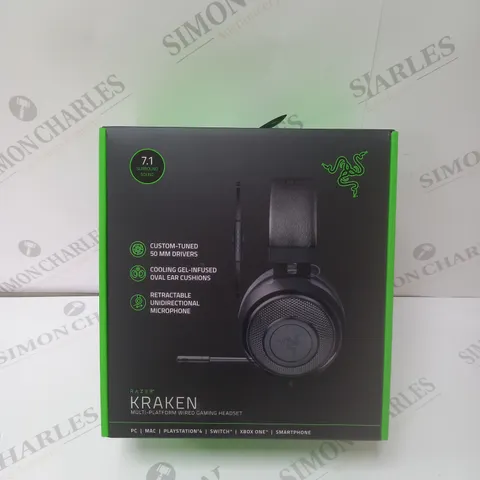 BRAND NEW BOXED RAZER KRAKEN WIRED GAMING HEADSET - BLACK