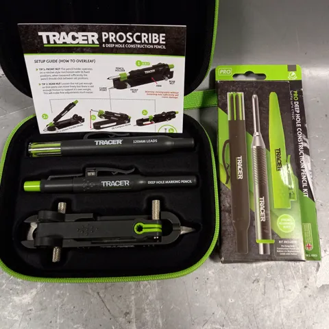 LOT OF 2 TRACER ITEMS INCLUDES PROSCRIBE AND DEEP HOLE CONSTRUCTION PENCIL