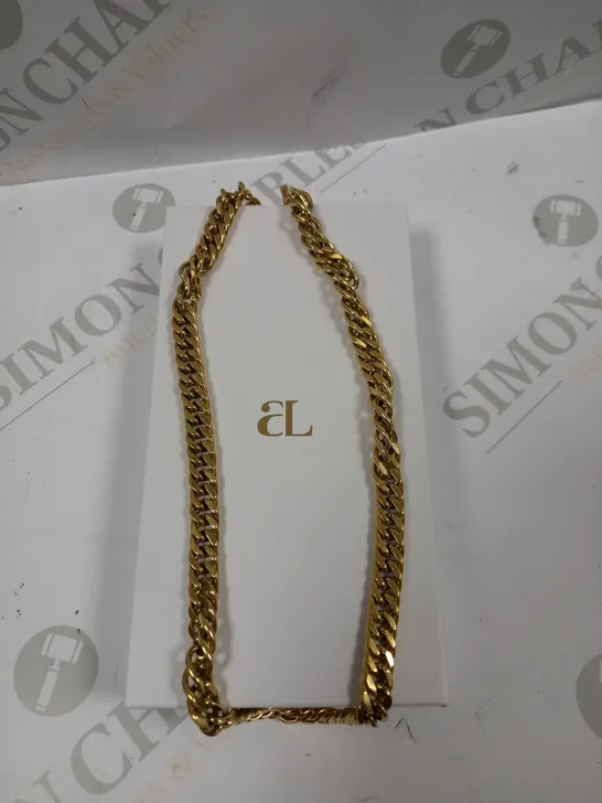 ABBOTT LYON GOLD EFFECT CURB CHAIN NECKLACE 