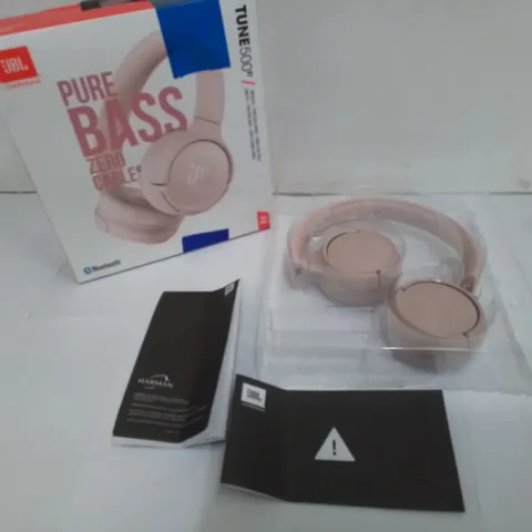 BOXED JBL TUNE 500BT – OVER EAR BLUETOOTH WIRELESS HEADPHONES