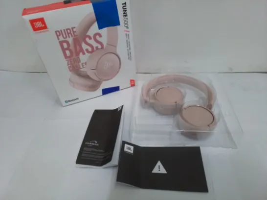 BOXED JBL TUNE 500BT – OVER EAR BLUETOOTH WIRELESS HEADPHONES