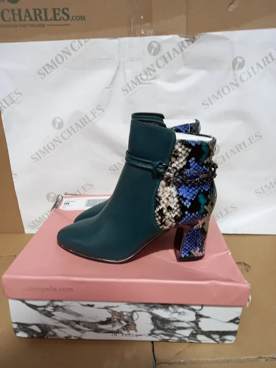 PAIR OF BOXED MODA KANNES LEATHER BOOTS SIZE 37