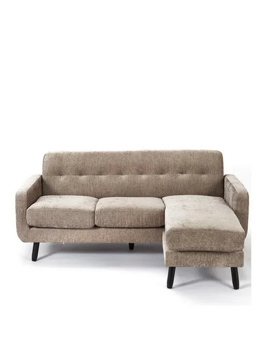 BOXED OSLO NATURAL FABRIC REVERSIBLE CHAISE SOFA