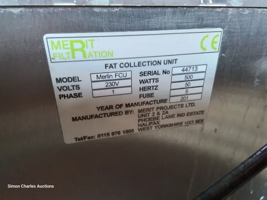 MERIT FILTRATION MERLIN FAT COLLECTION UNIT