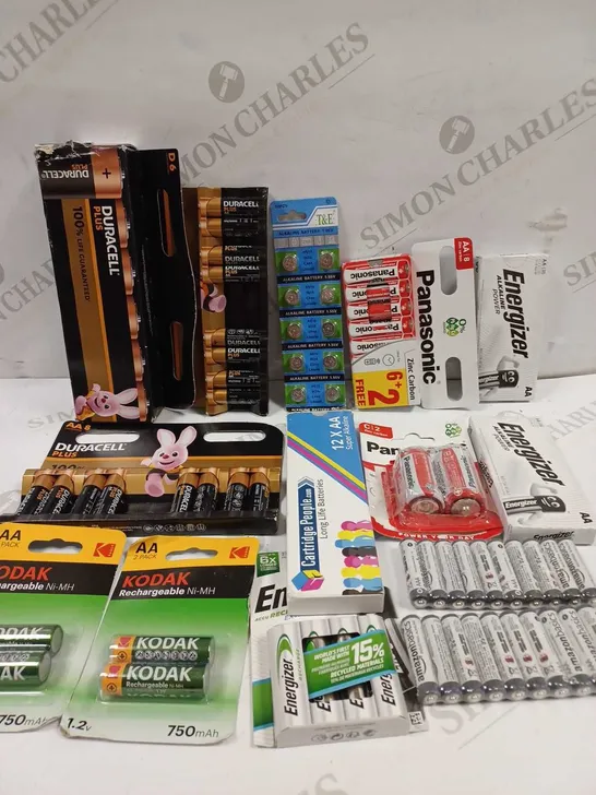 BOX TO CONTAIN APPROX 40 PACKS OF BATTERIES, SPECIFICATIONS AND BRANDS MAY VARY 