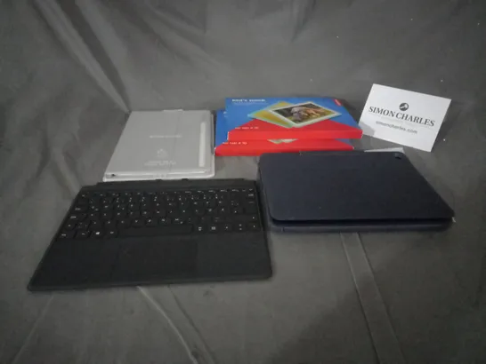 BOX OF 5 ASSORTED ITEMS TO INCLUDE: LENOVO KIDS PACK X 2, SAMSUNG BOOK COVER ETC