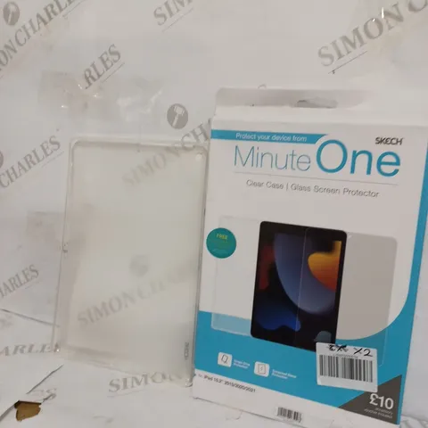 MINUTE ONE CLEAR GLASS AND GLASS SCREEN PROTECTOR FOR IPAD 10.2'' 2019 