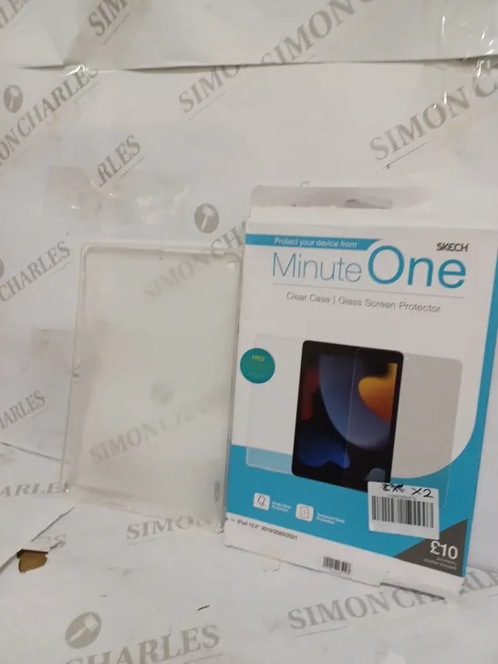 MINUTE ONE CLEAR GLASS AND GLASS SCREEN PROTECTOR FOR IPAD 10.2'' 2019 