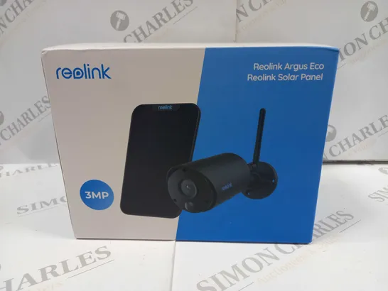 SEALED REALINK ARGUS ECO CAMERA AND SOLAR PANEL