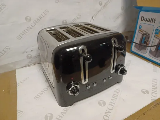 DUALIT 46205 4 SLOT LITE TOASTER IN BLACK FINISH