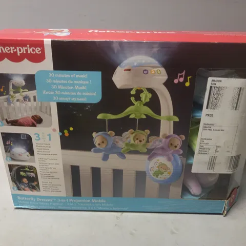 BOXED FISHER-PRICE BUTTERFLY DREAMS 3-IN-1 PROJECTION MOBILE