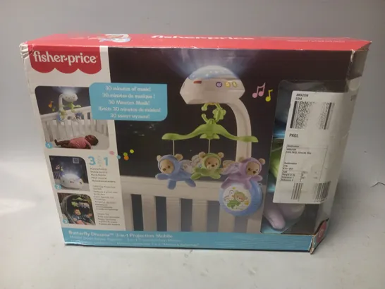 BOXED FISHER-PRICE BUTTERFLY DREAMS 3-IN-1 PROJECTION MOBILE