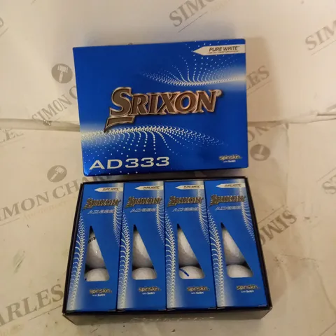 BOXED SRIXON AD333 PURE WHITE GOLF BALLS X12