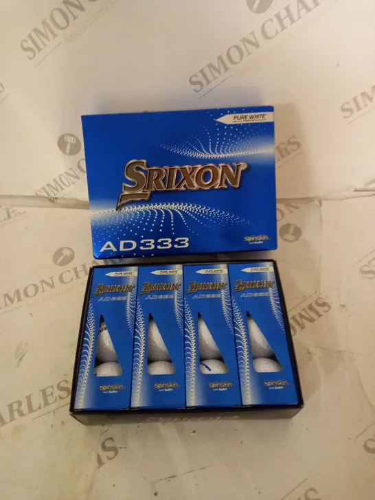 BOXED SRIXON AD333 PURE WHITE GOLF BALLS X12