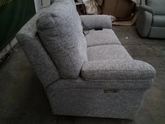 QUALITY BRITISH DESIGNER G PLAN SEATTLE 2.5 SEATER ELECTRIC RECLINER DBL B030 REMCO LIGHT GREY FABRIC 