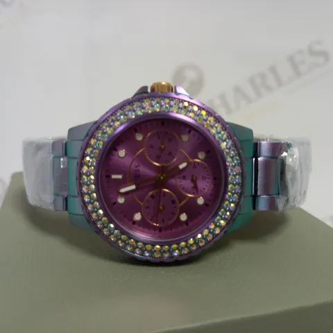 GUESS CROWN JEWEL IRIDESCENT CHRONOGRAPH WATCH