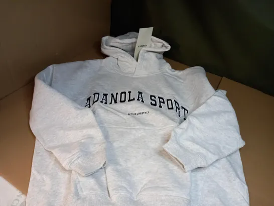 ANADOLA OVERSIZED WHITE HOODED JUMPER - SIZE S