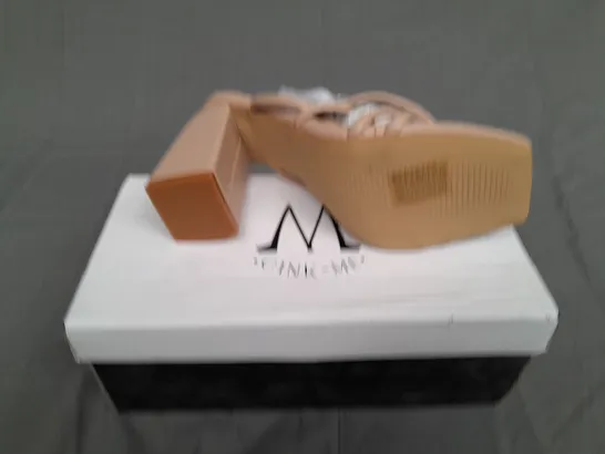 BOXED PAIR OF BEST YOU EVER HAD NUDE STRAP HEELS SIZE UK 4 IN BEIGE 