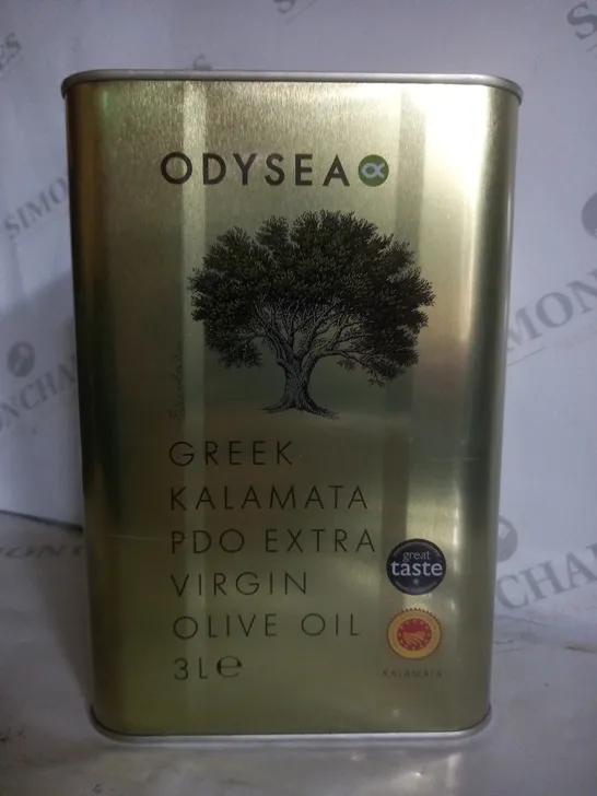 ODYSEA GREEK PDO KALAMATA EXTRA VIRGIN OLIVE OIL TIN 3 LITRES - COLLECTION ONLY 