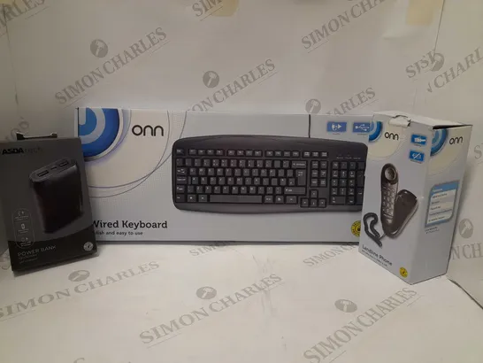 LOT OF APROX 30 ASSORTED ITEMS-KEYBOARD & MOUSE-USB-POWERBANK