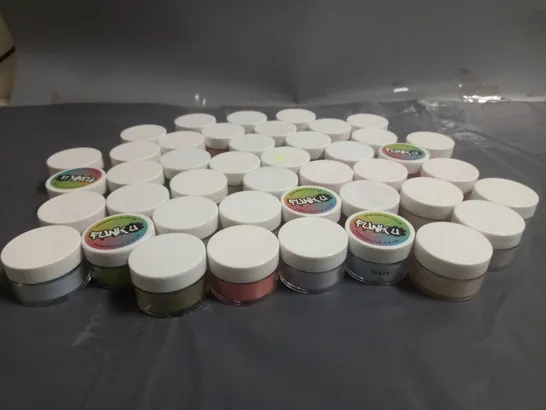 APPROXIMATELY 40 ASSORTED NAIL POWDERS IN VARIOUS COLOURS