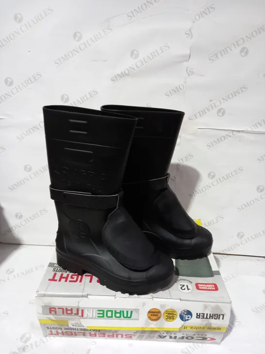 BOXED BRAND NEW PAIR OF COFRA EVANIT BLACK SAFETY WELLINGTON BOOTS SIZE 8