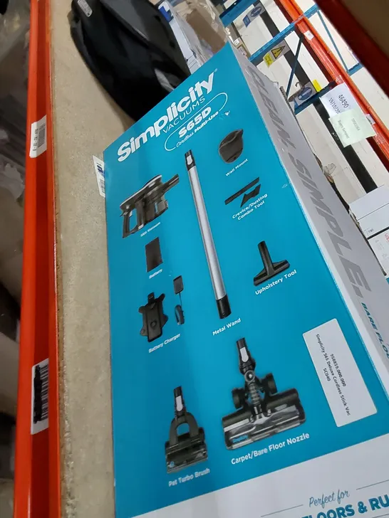 BOXED SIMPLICITY S65 DELUXE CORDLESS STICK VACUUM