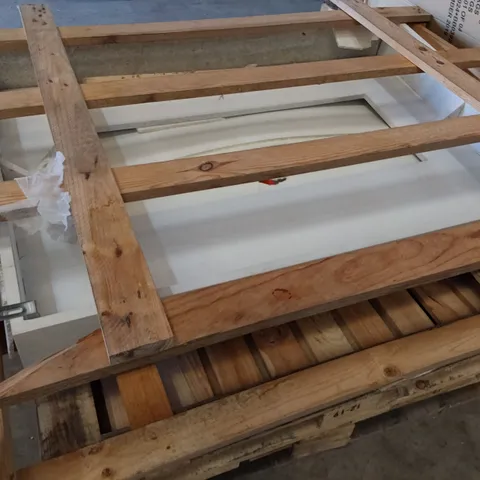 BOXED WHITE ALABASTER FIRE SURROUND