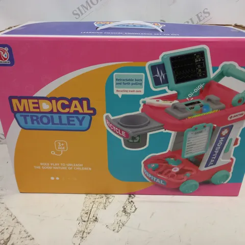 BOXED MEDICAL TROLLEY PLAYSET