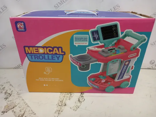 BOXED MEDICAL TROLLEY PLAYSET