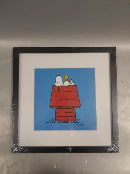 AUTHENTIC FINE ART EDITION SNOOPY HOUSE FRAMED PRINT
