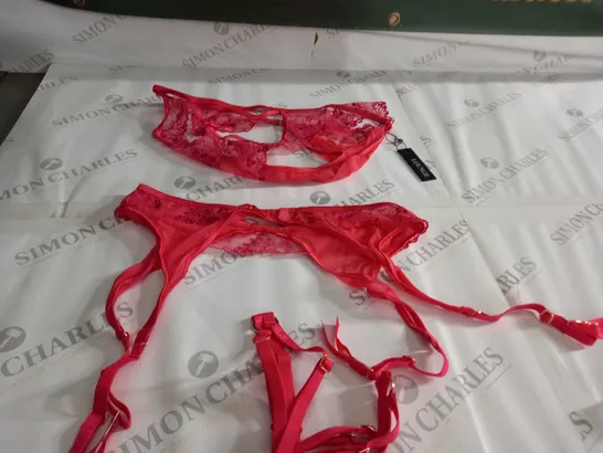 VIXEN INTIMATES BRIEF SET CHERRY