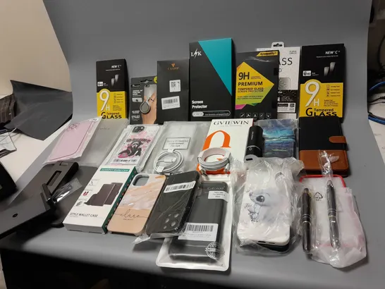 LOT OF HOUSEHOLD ITEMS TO INCLUDE PHONE CASES AND SCREEN PROTECTORS, ETC