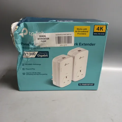 BOXED TP-LINK PASSTHROUGH POWERLINE NETWORK EXTENDER