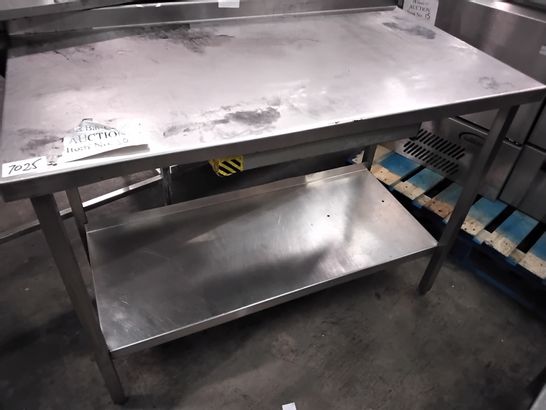 COMMERCIAL METAL PREP TABLE WITH UNDERSHELF 120 × 65cm