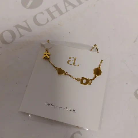 ABBOTT LYON GOLD EFFECT 'K D' NECKLACE 