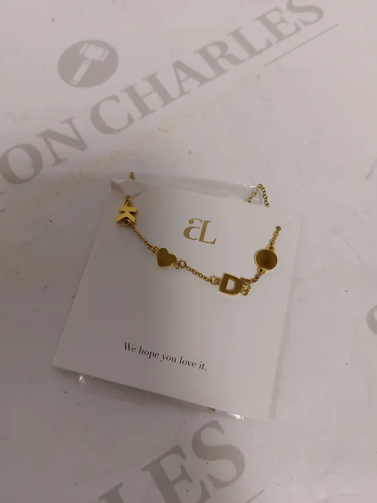 ABBOTT LYON GOLD EFFECT 'K D' NECKLACE 