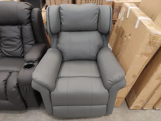 DESIGNER ELECTRIC RECLINING ARMCHAIR IN GREY 