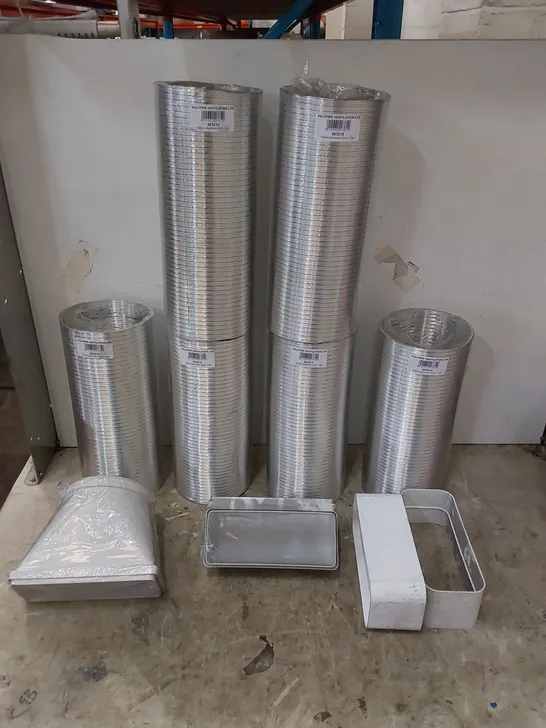 BOX CONTAINING POLYPIPE VENTILATION ALUMINIUM DUCTING 