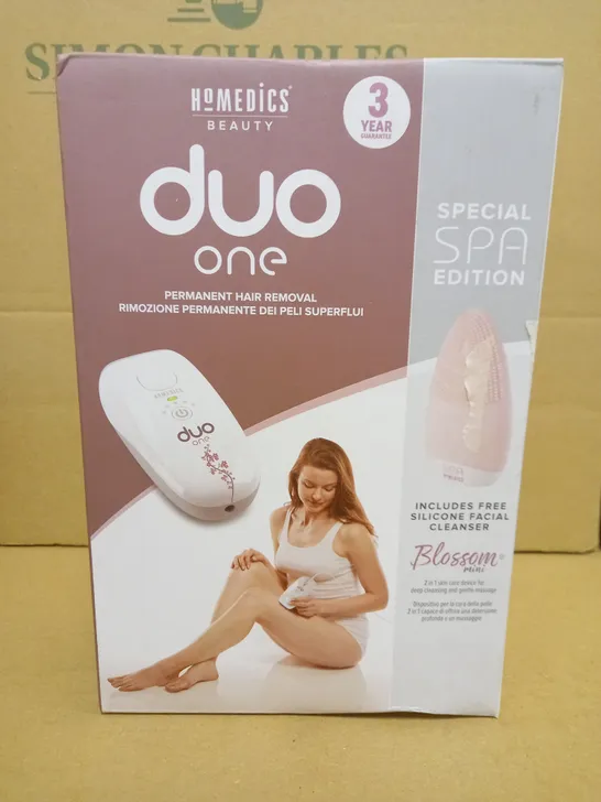 BOXED HOMEDICS DUO ONE PERMANENT HAIR REMOVAL SYSTEM 