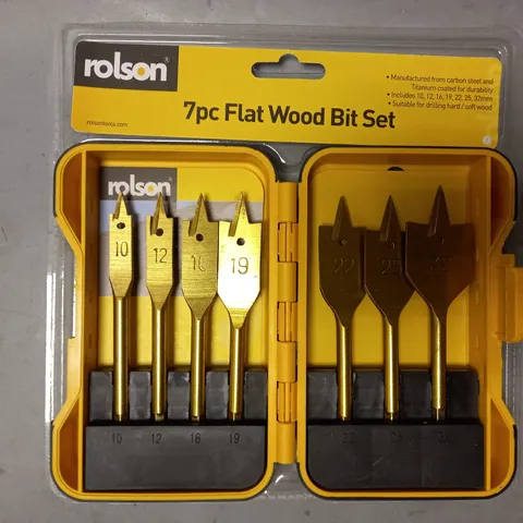 ROLSON 7PC FLAT WOOD BIT SET