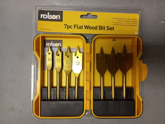 ROLSON 7PC FLAT WOOD BIT SET