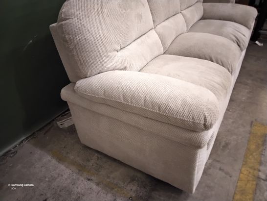 DESIGNER ROCHESTER NATURAL DOTTED CORD FABRIC 3 SEATER SOFA
